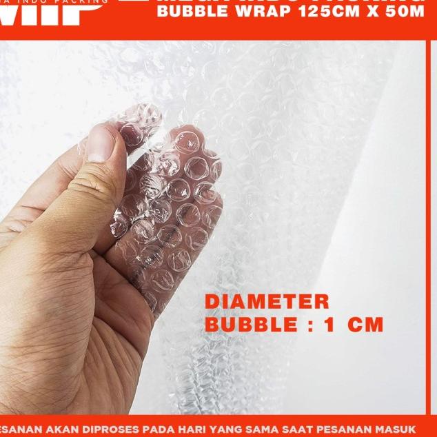 

BUBBLE WRAP MURAH ROLL 50 METER PUTIH BUBLE WRAP - DKM - MP ORANGE PUTIH