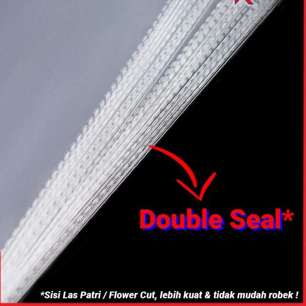 

30.1x45 cm Plastik OPP TEBAL (LEM) | Plastik Baju DOUBLE SEAL Bening