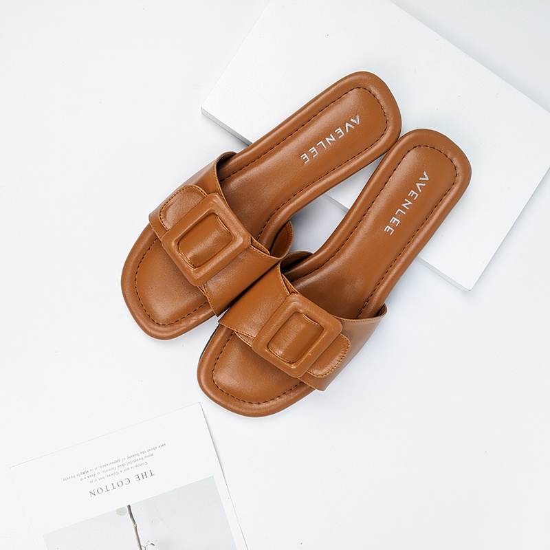 Sandal Wanita Comfy Flat Insole Memory Foam Empuk Sol Karet Tidak Licin Avenlee Loufa