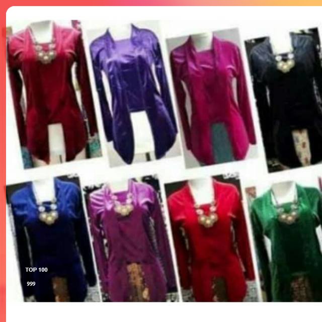 BAJU ADAT JAWA WANITA KEBAYA BLUDRU KUTU BARU KARTINI MURAH BAHAN HALUS Kebaya Bludru