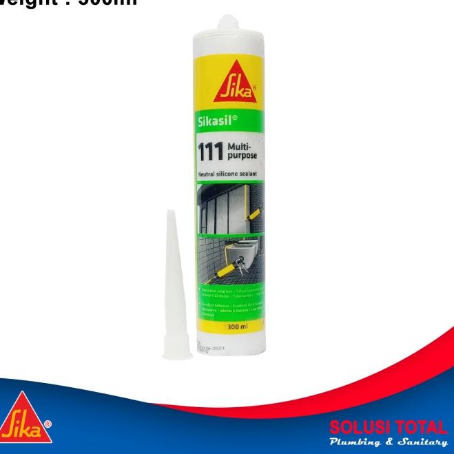 

SikaSil 111 Multipurpose Clear Transparan Silicone Sealant 300ml