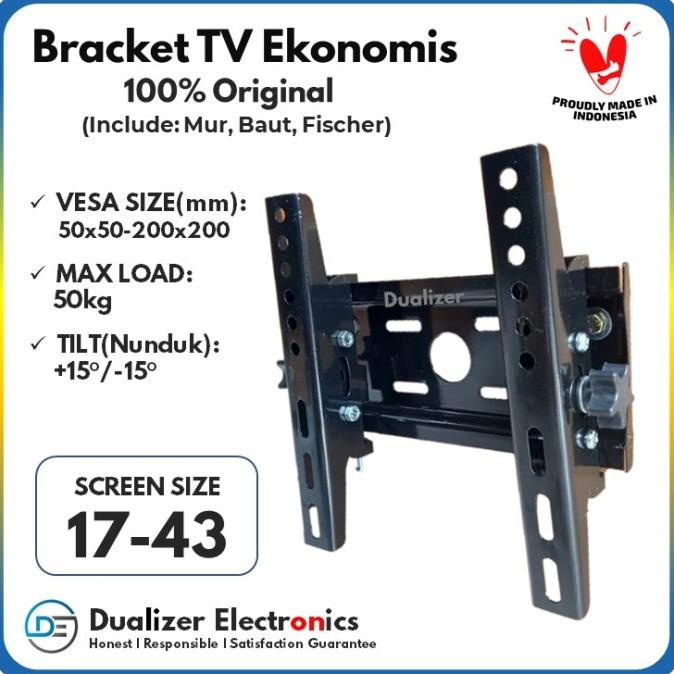 Bracket TV 24 28 32 40 42 43 Inch TCL Realme Philips Panasonic Hisense