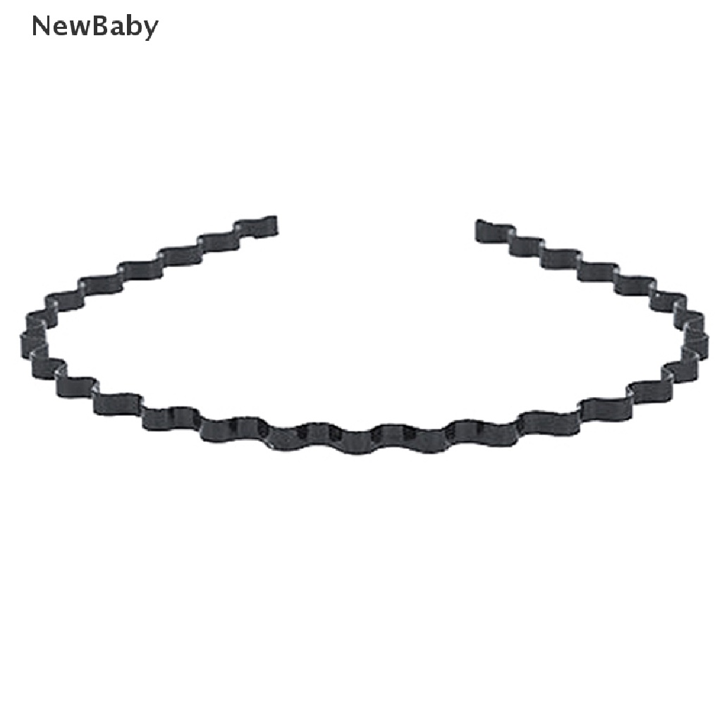 Bandana Spiral Bahan Metal Warna Hitam Polos Untuk Pria / Wanita