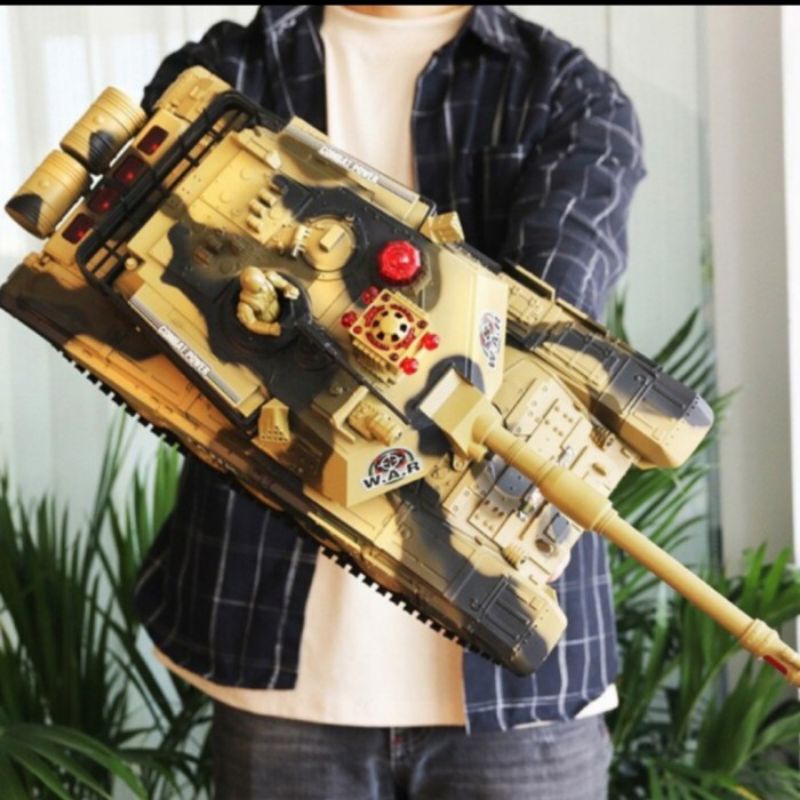 Mainan RC War Tank Besar Leopard Remote Control - Mainan Mobil Battle tank anak