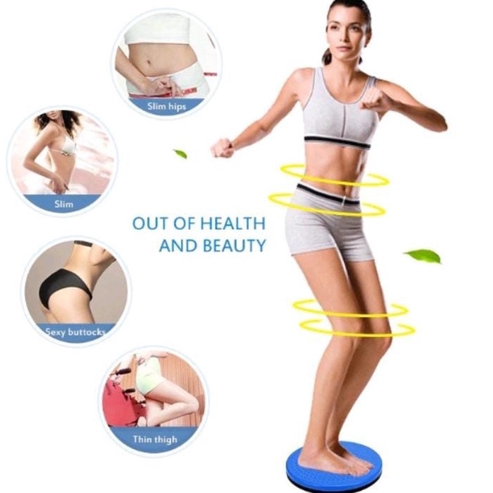 Waist Twisting Disc Alat Olahraga Putar Pelangsing Tubuh Pengecil Perut Pinggang Piringan Senam Pengencang Bokong