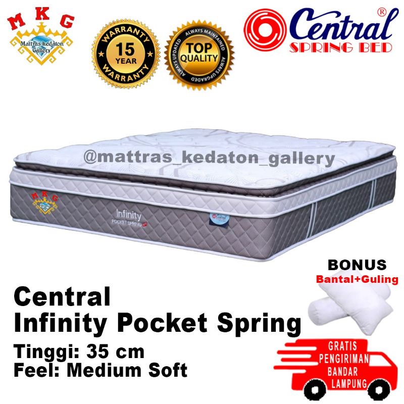 Central Springbed Infinity Spring Pocket - Hanya Kasur Spring bed Matras and full set All size