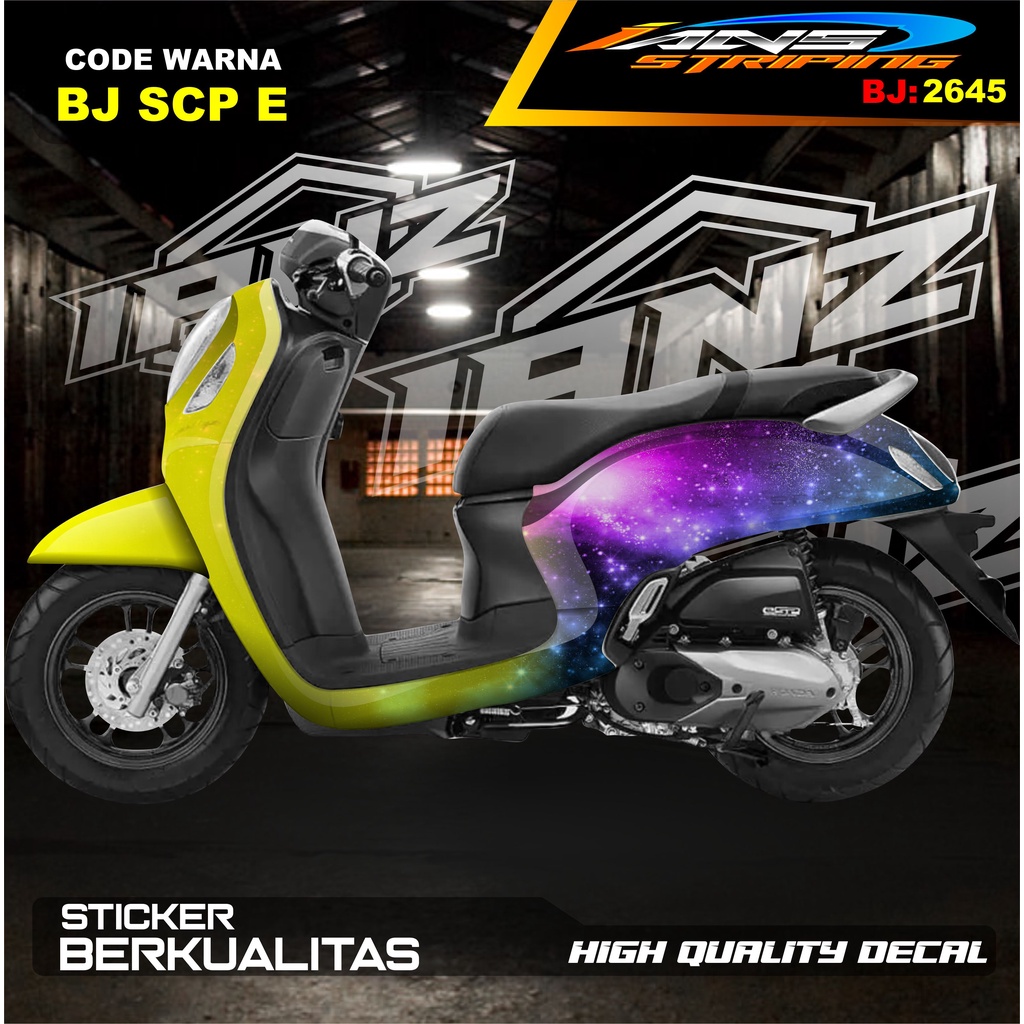 DECAL STICKER HONDA SCOOPY FULL BODY NEW DESAIN LIMITED EDITION / STICKER VARIASI SCOOPY TERBARU  / STICKER SCOOPY