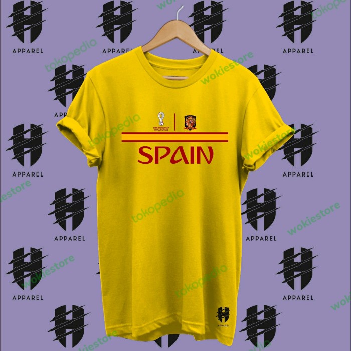 BAJU - KAOS SPANYOL TEAM FANS PIALA DUNIA QATAR 2022 - TSHIRT SPAIN