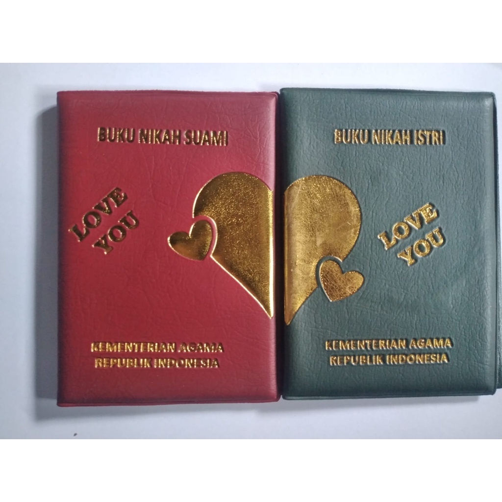 Sampul Buku Nikah Hard Cover - Hijau Merah