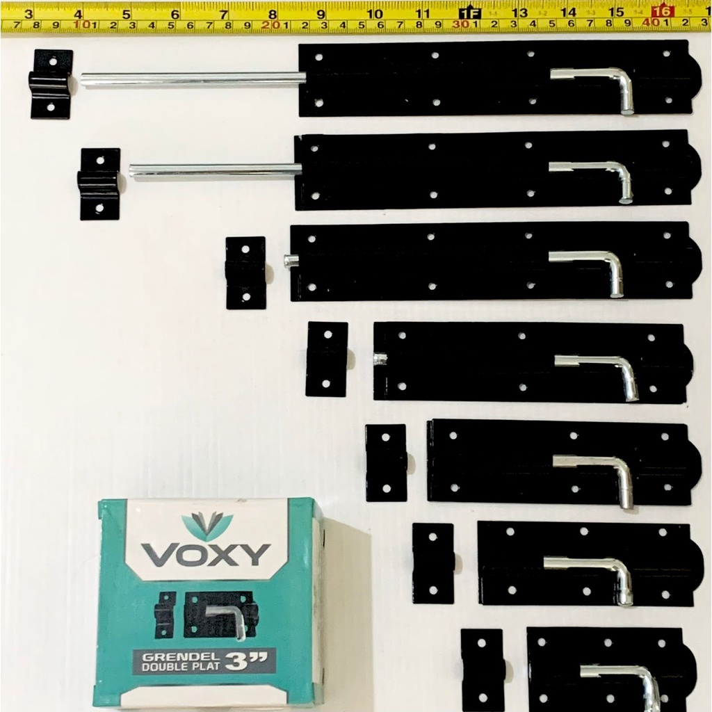 [12PCS] Grendel Pintu Bulat Hitam Double Plat Voxy 3&quot; 4&quot; 5&quot;