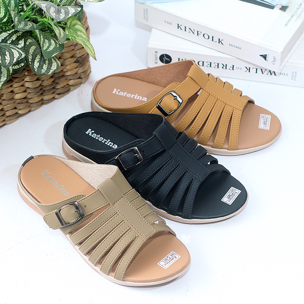 Sandal Wedges Wanita Slop Selop Casual Murah CMR