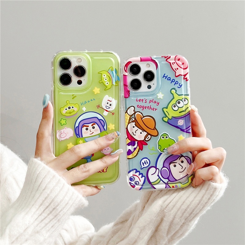 Soft Case TPU Transparan Desain Buzz Lightyear Toy Story Untuk IPhone 14 13 12 11 Pro Max