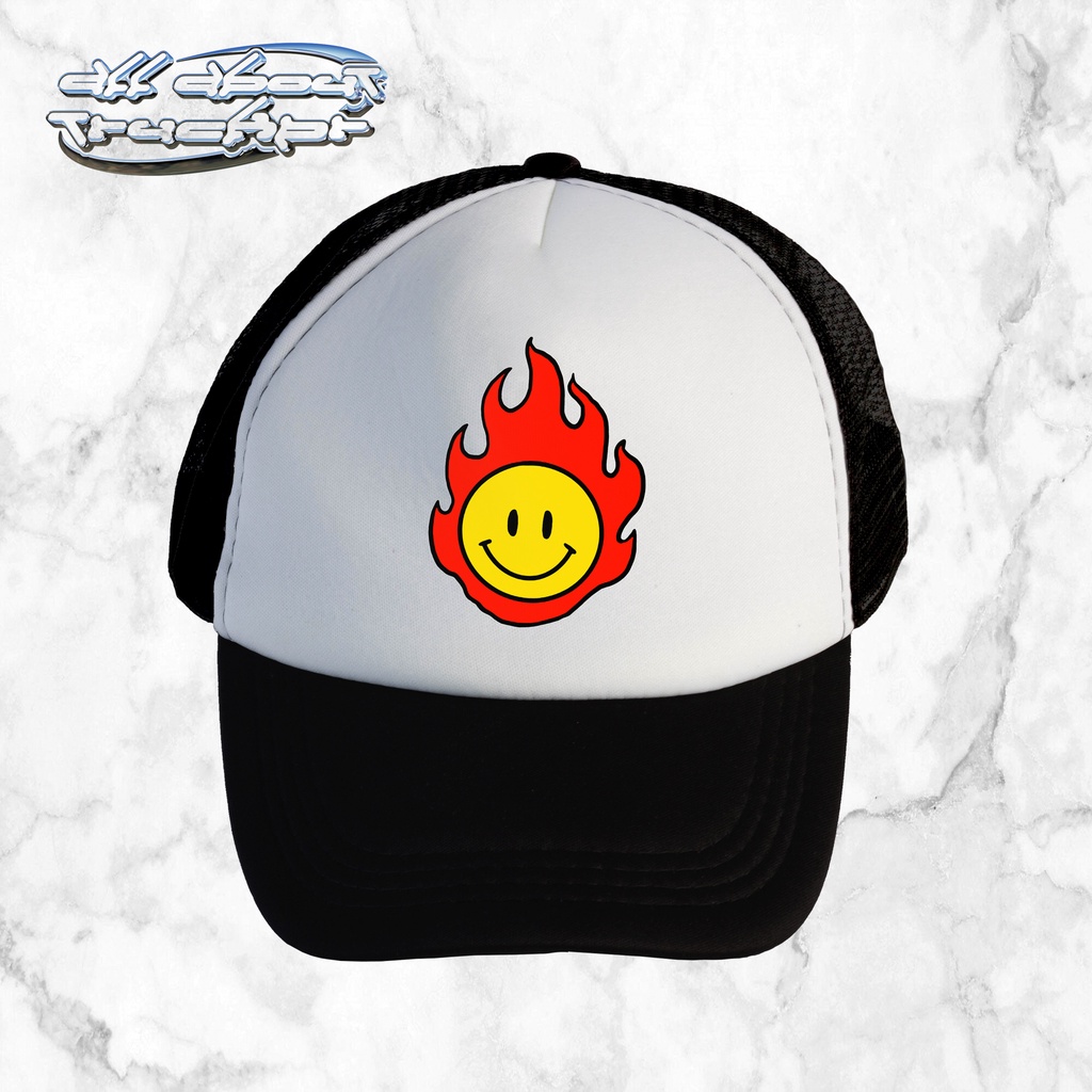 Burning Smiley | Trucker Hat | All About Trucker