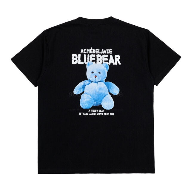 ADLV Blue Teddy Bear Tee Black 100% Original