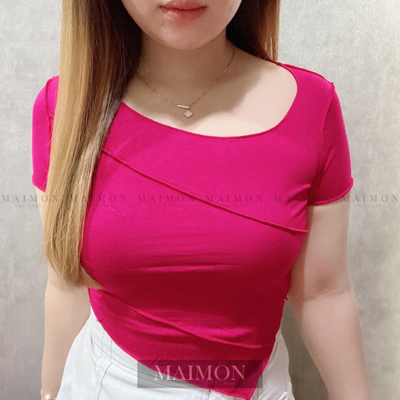 Basic Neci Asymmetric Top | Atasan Wanita Korean Fashion | Maimon Grosir