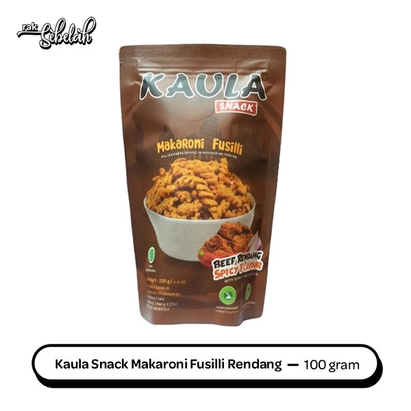 

Kaula Snack Makaroni Fusilli Rendang 90gr - Macaroni No MSG | Tanpa Pengawet