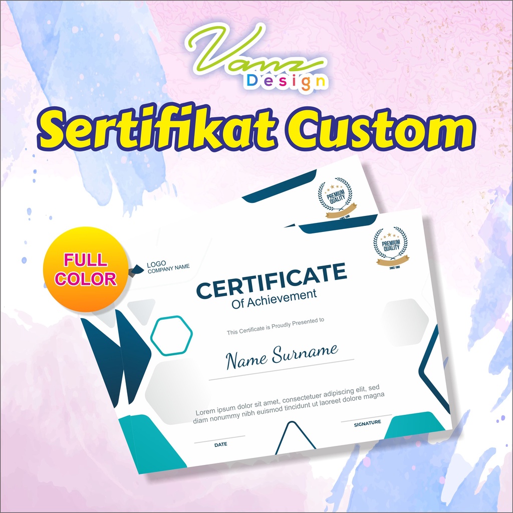 

CETAK SERTIFIKAT CUSTOM | PIAGAM PENGHARGAAN