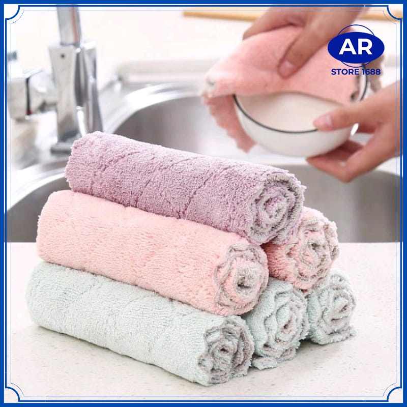 AR-Kain Lap Anti Minyak Microfiber / Kain Lap Microfiber / Kain Lap Dapur