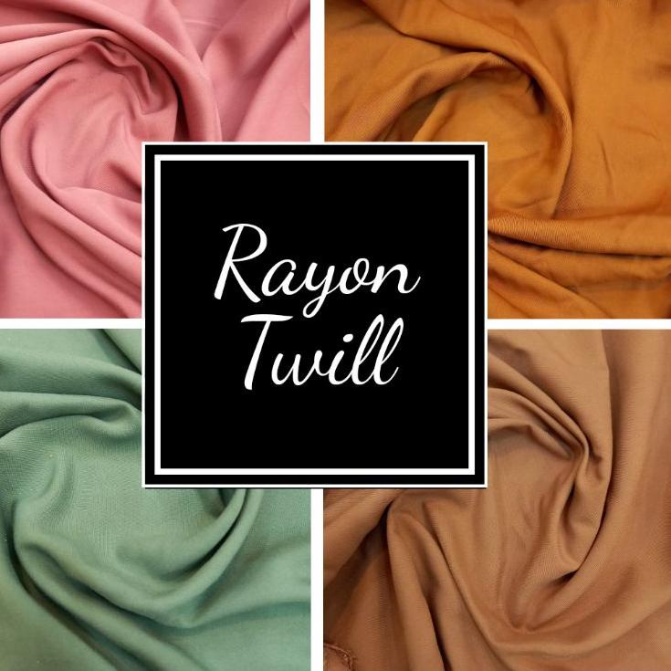 Murah KAIN POLOS RAYON TWILL/RAYON TWILL PREMIUM