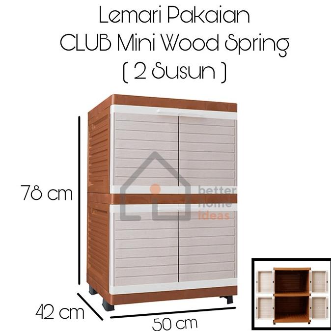 

Lemari Pakaian Plastik CLUB Spring - 2 Susun stock ready