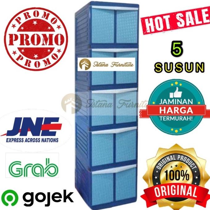 

MURAH!! LEMARI PLASTIK / LEMARI PAKAIAN / RAK PLASTIK 5 SUSUN 10 PINTU stock ready