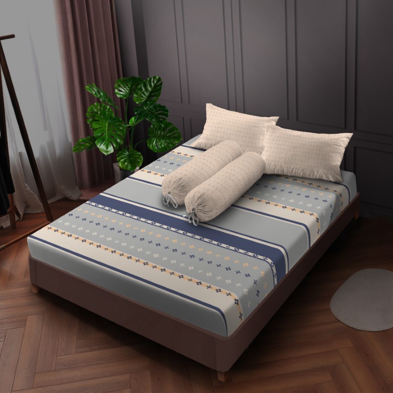 Kintakun Sprei Flat 160/180/200 Madana Aesthetic Dluxe Microtex Krem