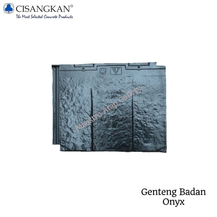 Genteng Beton Cisangkan Onix Hitam - Hitam