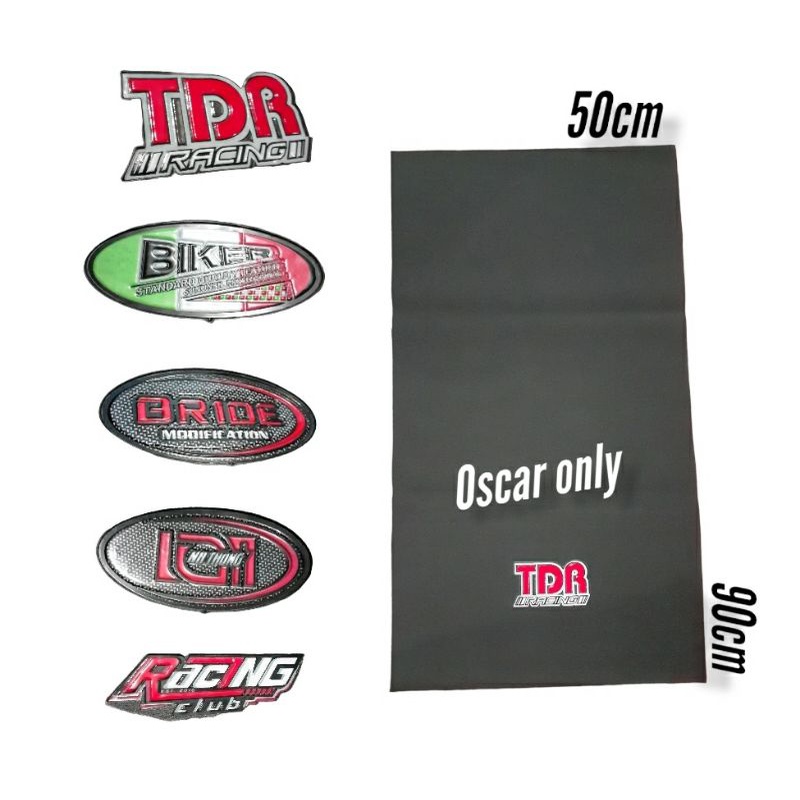 kulit cover sarung jok motor standar road race amplas logo mika premium tdr bride biker racing natho