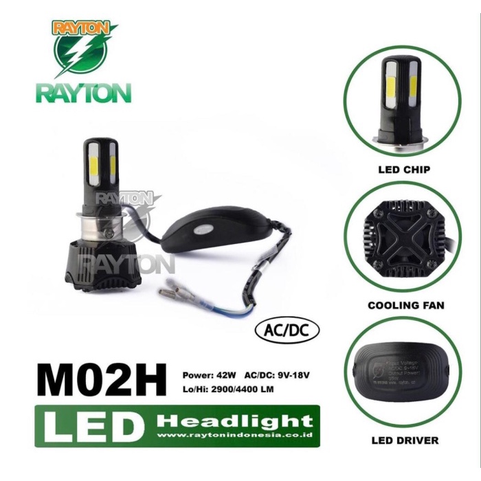 RTD Led Lampu Utama Headlamp LED RTD M02H Original