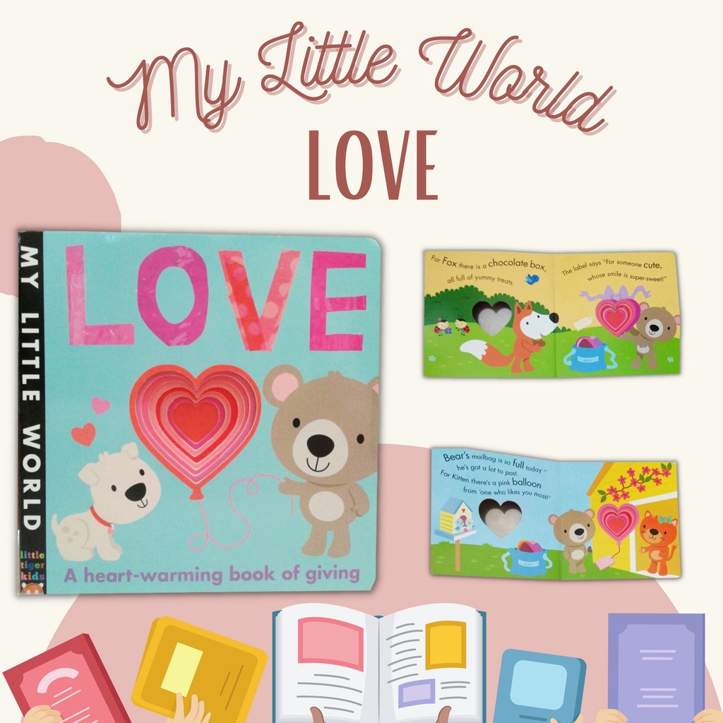 Buku Anak LOVE A Heart - Warming book of Giving buku bayi anak bbw karton kertas tebal baik hati