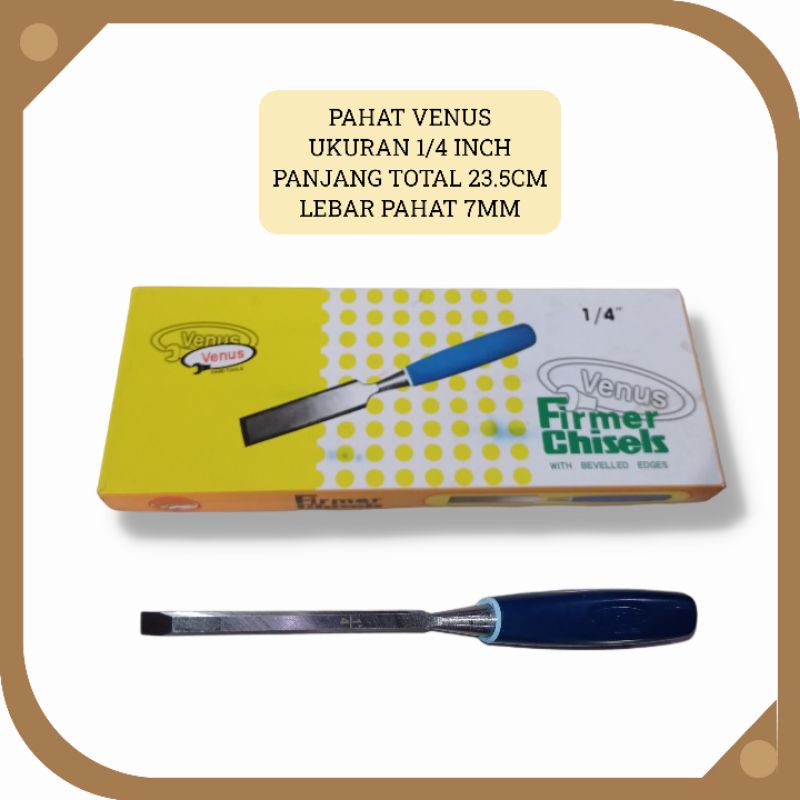 

Pahat kayu Tatah kayu ukir kayu VENUS Baja Tajam Gagang Fiber 1/4" INCH 7MM