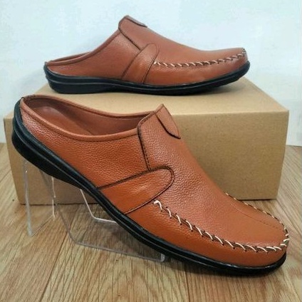 sepatu slop sandal bustong pria kulit sapi asli berkualitas ND_05