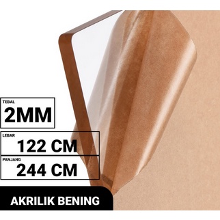 

AKRILIK 122 X 244 BENING / CLEAR 2MM LEMBARAN ACRYLIC BERKUALITAS x 10 lembar BOJONEGORO