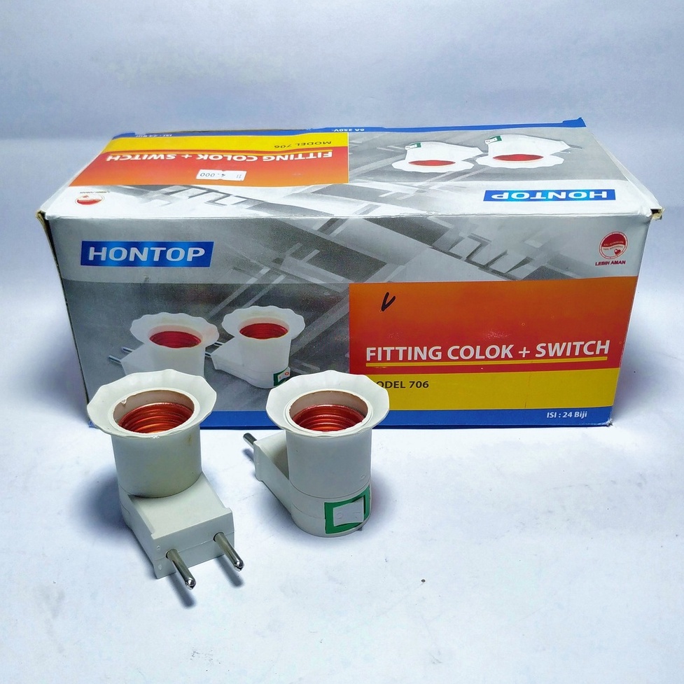 Fiting colok on off / fiting colok saklar e27 / fiting colok switch