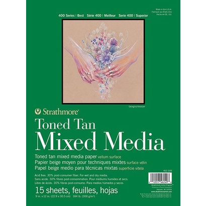 

[COD] Strathmore - Toned Tan Mixed Media Paper Pad 400 series - 6" x 8
