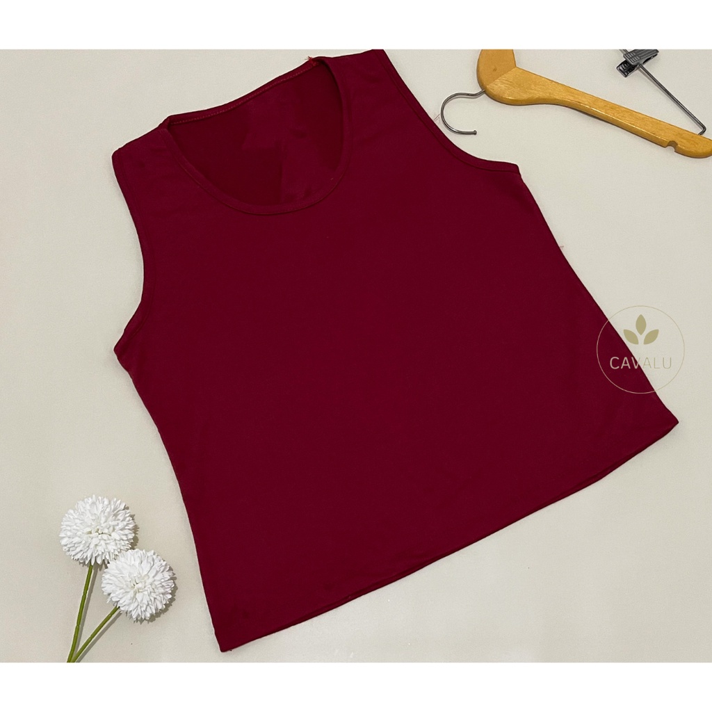 CAVALU Tanktop Polos Kaos Tank Top Wanita Baju Atasan Wanita PE03