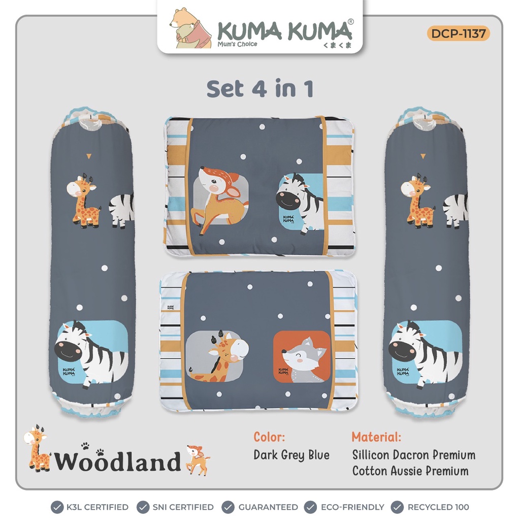 Bantal Bayi Set 4in1 Happy Life with Rilakkuma by Kuma Kuma Premium