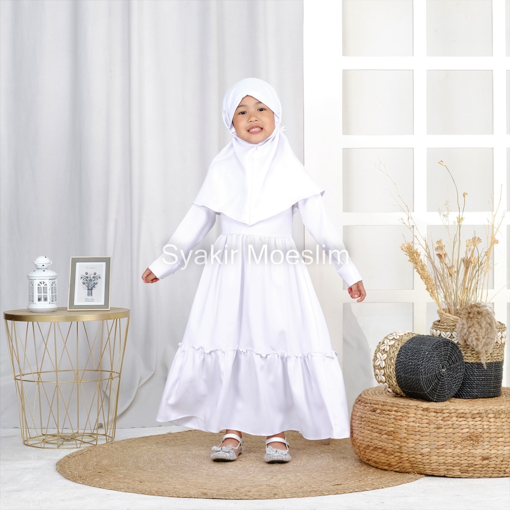 FREE HIJAB Khaira kids Gamis Anak Putih Manasik Haji Gamis Anak Putih Lebaran Haji Terbaru Gamis Ana