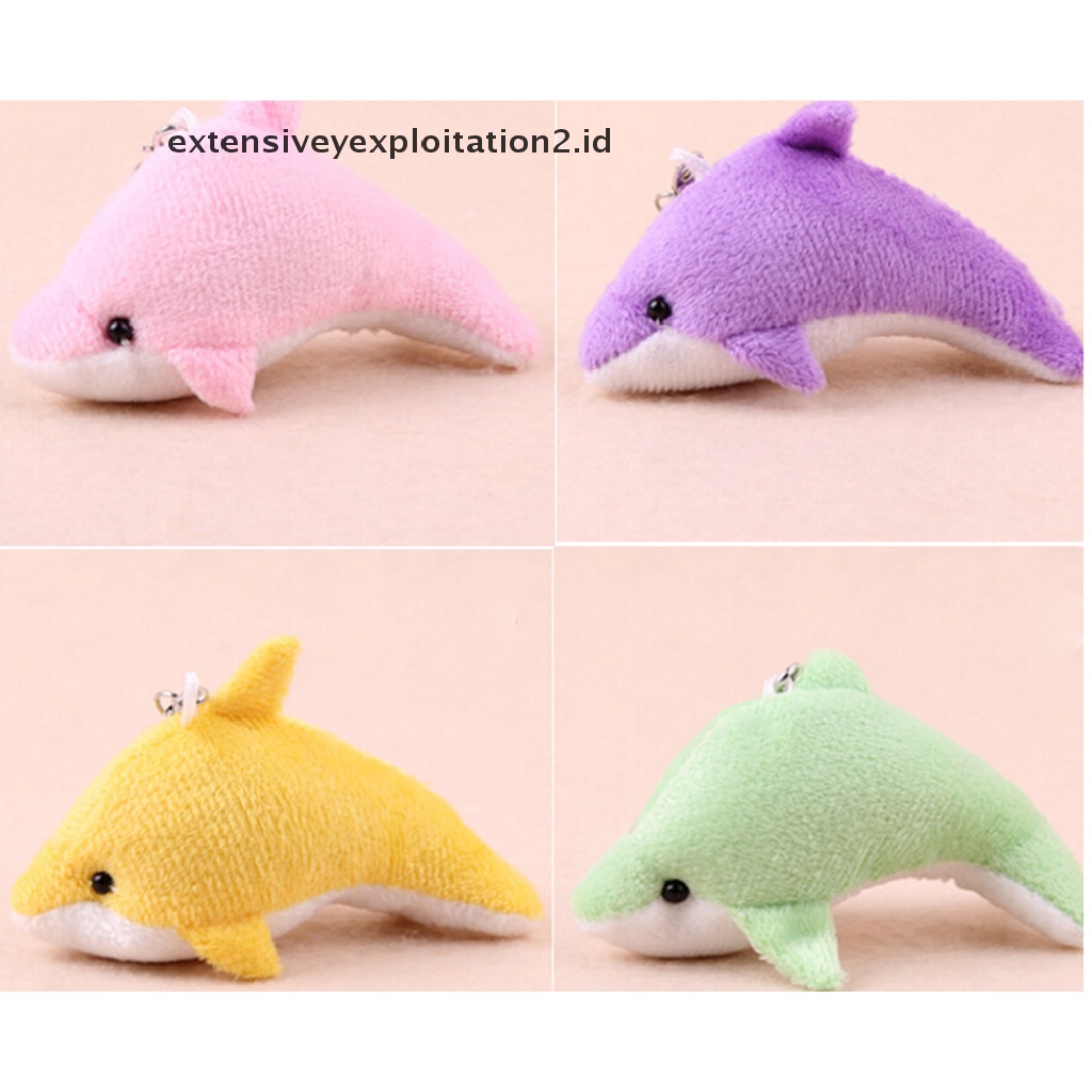 2 Pcs Mainan Boneka Lumba-Lumba Bahan Plush Ukuran 6CM Untuk Dekorasi Pernikahan