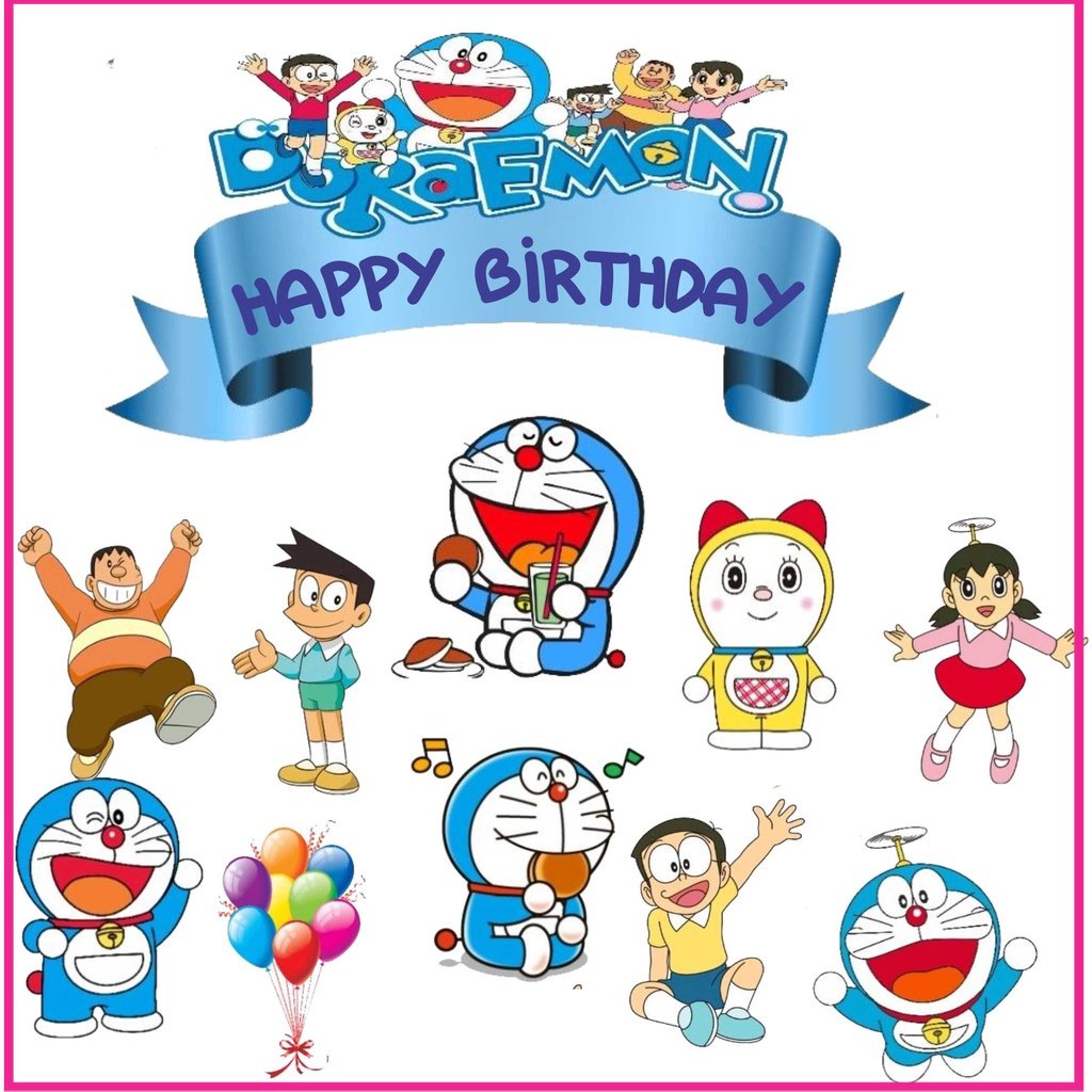 BIGBAG TOPPER ULTAH TOPPER CAKE TOPPER ULANG TAHUN / HIASAN KUE DORAEMON