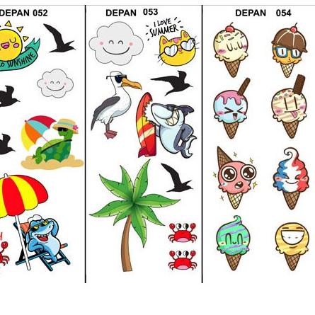 

ㅰ Edible Stamp / Sticker Makanan 037 - 054 ぷ