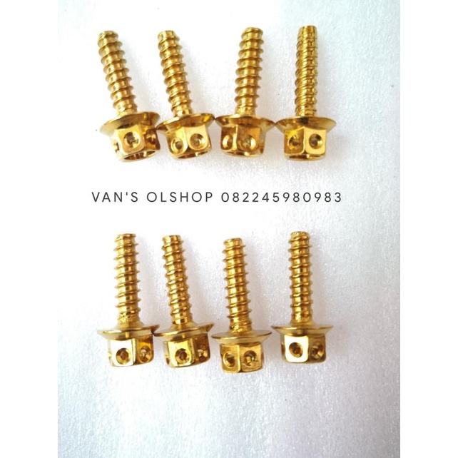 Baut Probolt Gold Untuk Baut Cover Filter Vario 125, 150 & PCX CBU