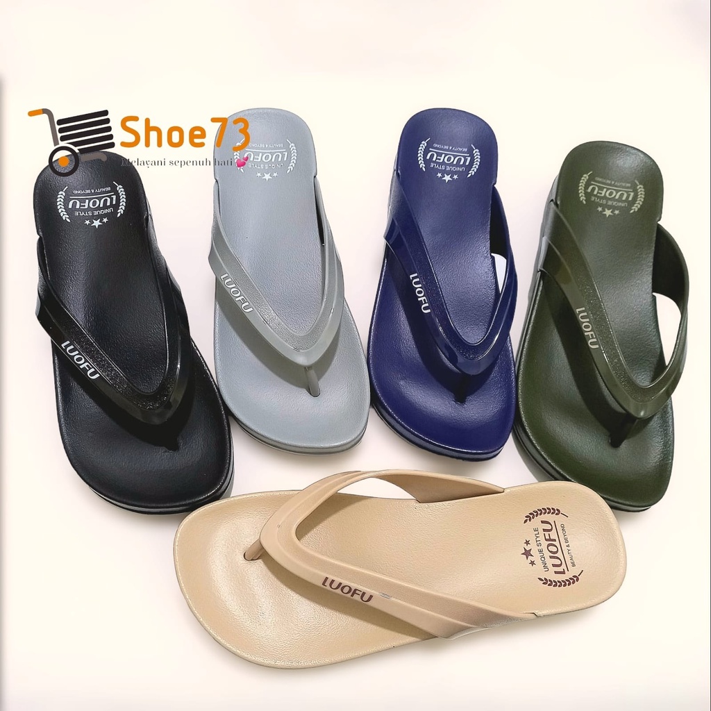 LUOFU E 7161 -5WB SIZE 36-40 ORIGINAL l Sandal Jepit jelly wanita l Sendal jepit cewek impor