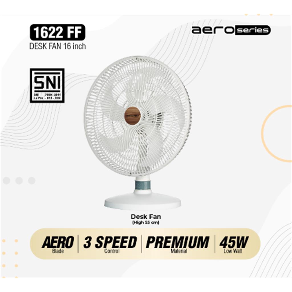 MITOCHIBA MITO Aero Series Kipas angin meja 1622 FF 1622FF 1622-FF