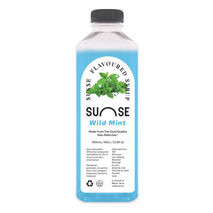 

Sirup Wild Mint 1Liter Sunse / sirup rasa daun mint