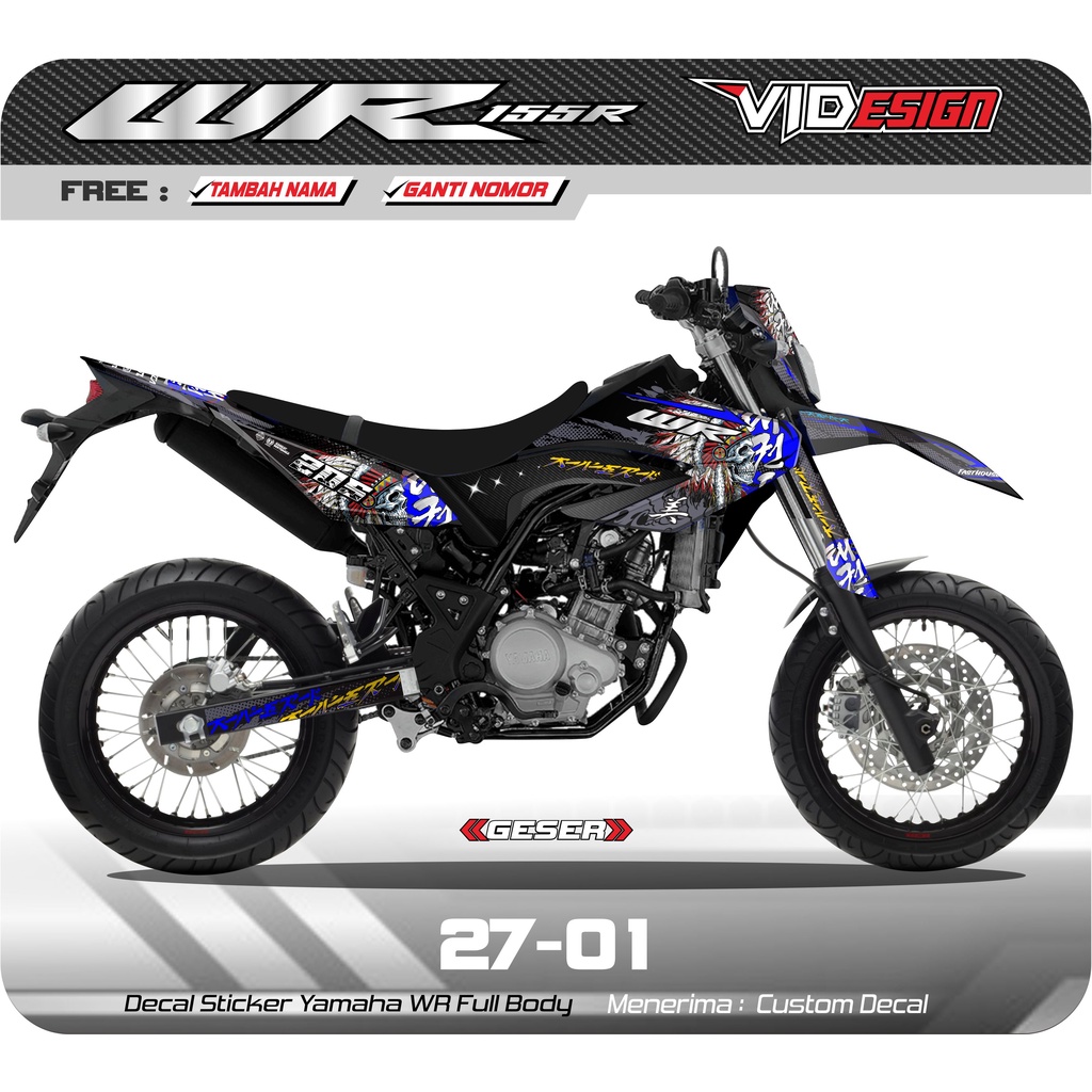 DEKAL SETIKER YAMAHA WR 155 STIKER AKSESORIS FULL BODY