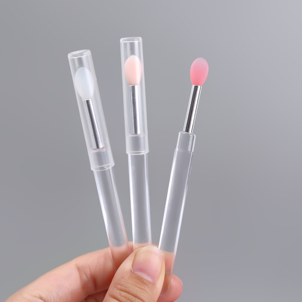 1 Pc Brush Makeup Mini Portable Multifungsi Bahan Silikon Untuk Eyeshadow Lip Gloss