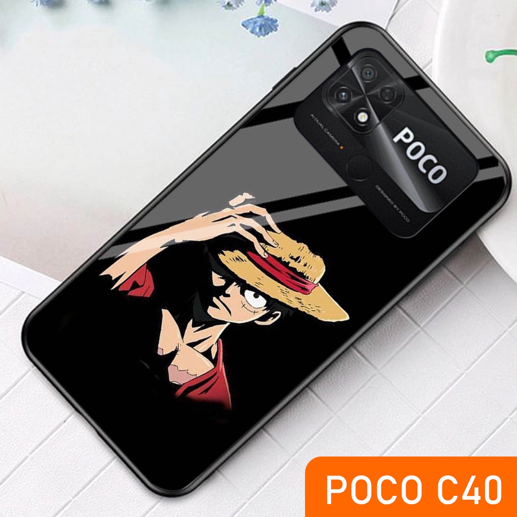 [A09] Softcase Glass Kaca Poco C40 - Case Hp Poco C40 - Casing Hp Poco C40 -