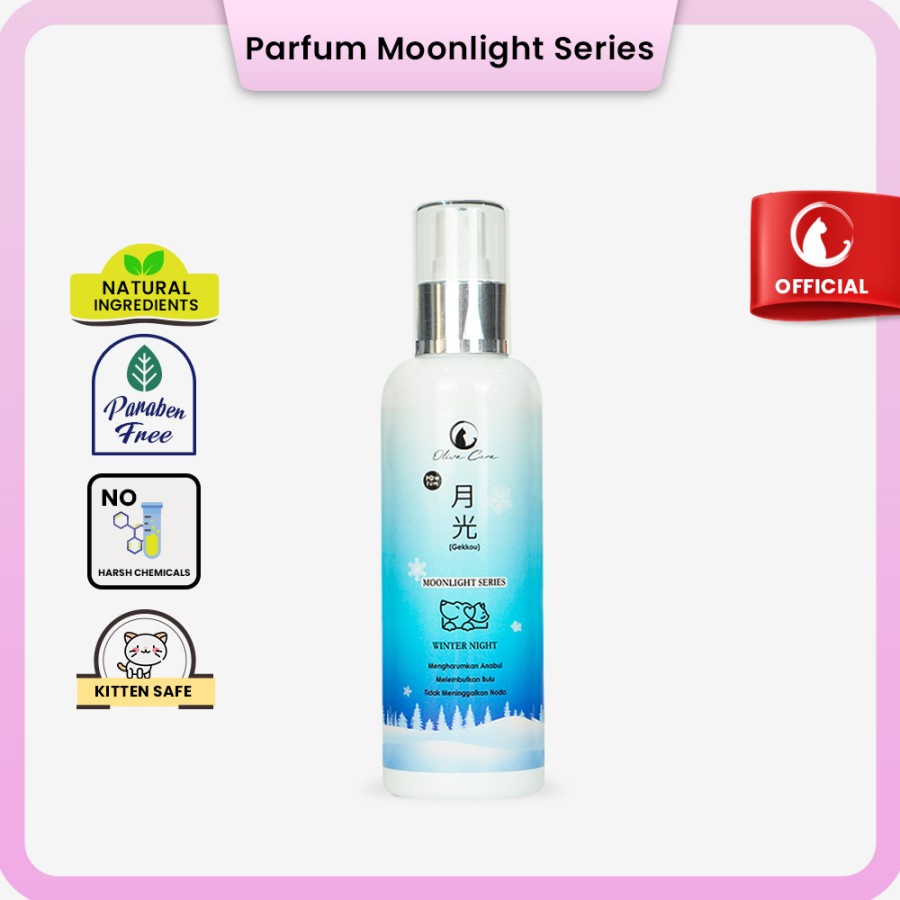 OLIVE CARE Parfum Kucing &amp; Anjing MOONLIGHT SERIES Wangi Tahan Lama untuk Mengharumkan dan Melembutkan Bulu tanpa Lepek