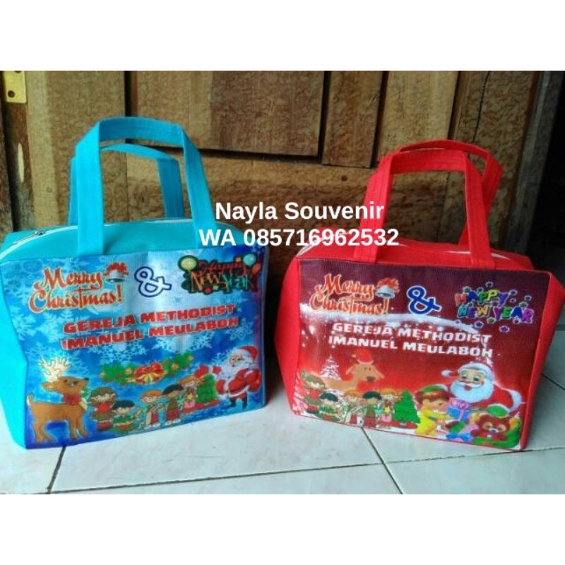 

tas souvenir natal model resleting custom desain suka-suka